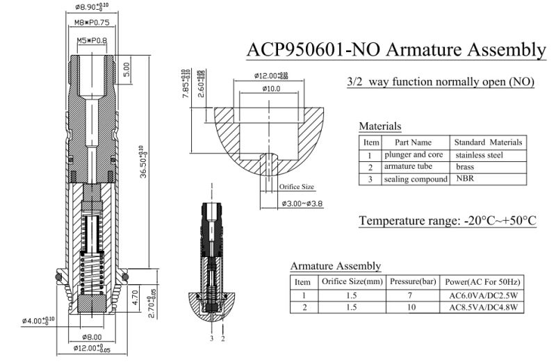 Solenoid Armature 210 7.8mm