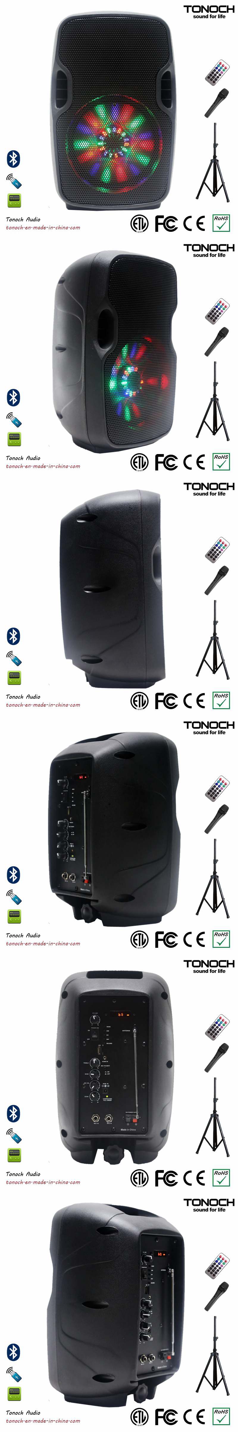 Professional 8 Inches Portable Loudspeaker with Program RGB Light