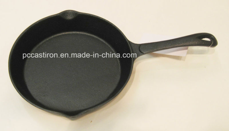 Vegetal Oil Coating Cast Iron Frypan Dia 15cm 16cm 20cm