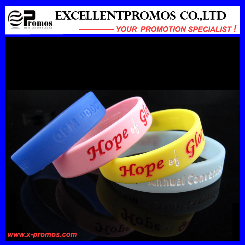 Personalized Promotional Silicone Rubber Wristband (EP-W58407)