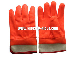 Sandy Finish Jersey Liner PVC Winter Work Glove