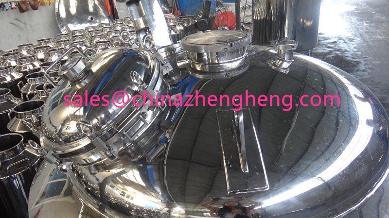 Stainless Steel Jacketed Mixing Kettle with Agitator