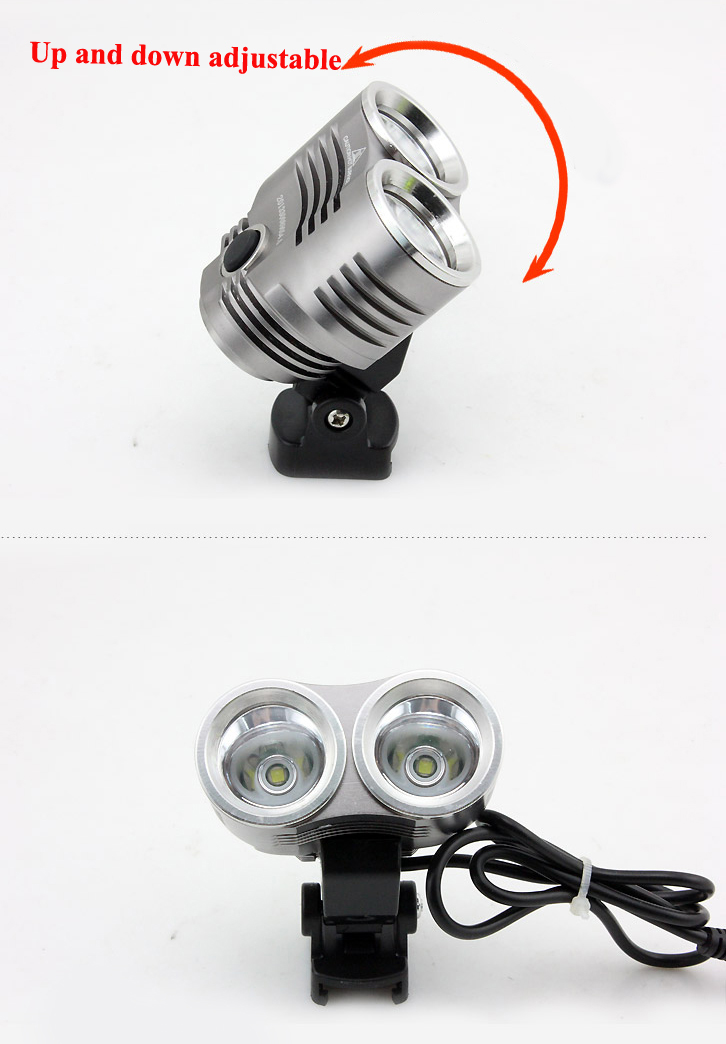 Rechargeable CREE Xm-U2 LED Bike Lamp with Battery Pack