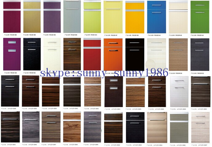 Laminate MDF Kitchen Doors for Cabinets with Customized Sizes (more then 200 colors to choose)