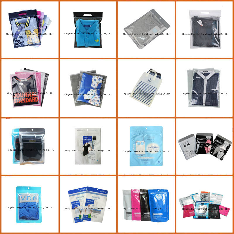 High Quality Logo Printed Plastic Shirt Clothes Packing Bag