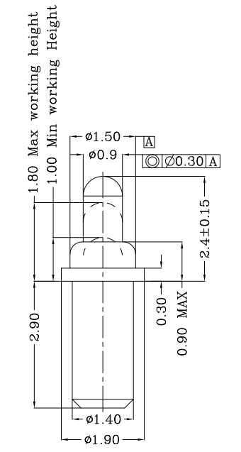 Spring Loaded Pogo Pin for DIP