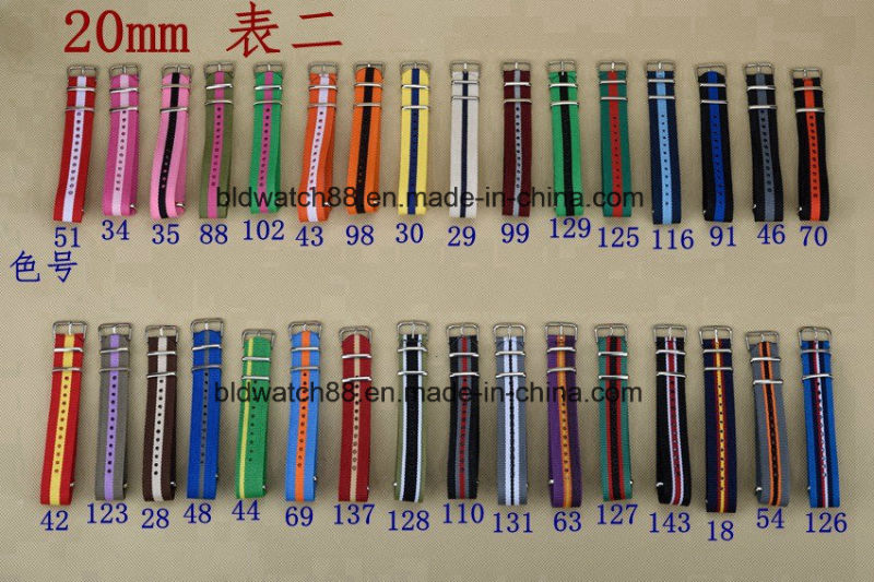 Custom Logo Nylon Cross Watch Bands for Naton Watch Replace