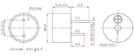 Passive One 9V Active One 0905 High Temperature Buzzer 