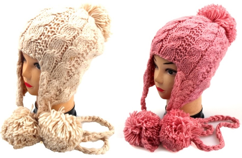 Ladies Chunky Hand Knit Hat with Earflap Pattern