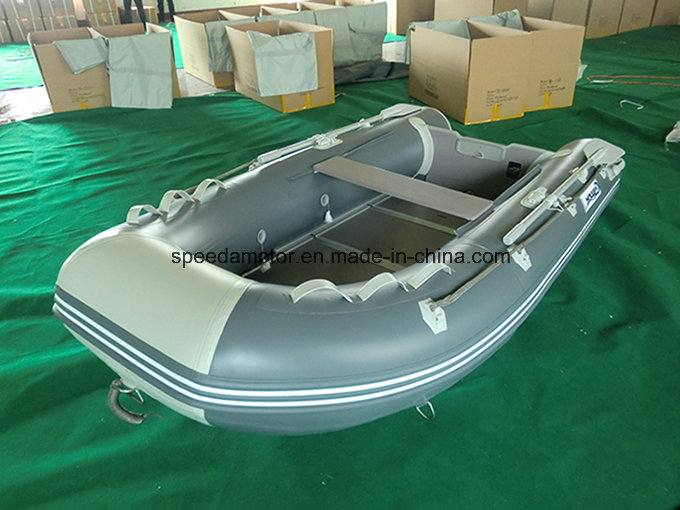 Hot Sale Grey Color Inflatable Motor Boat for Fishing