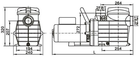 Northern America Type Pumps for Large Swimming Pools