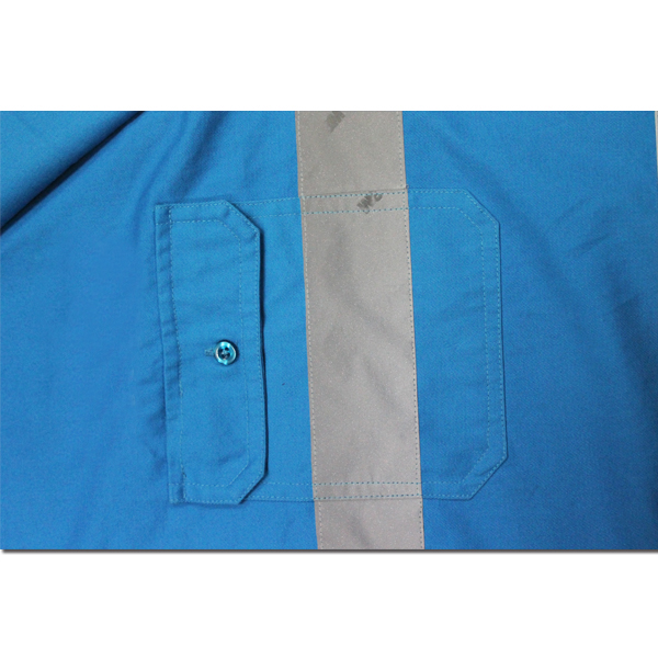 Wholesale Breathable Blue Reflective 100 Cotton Work Shirts