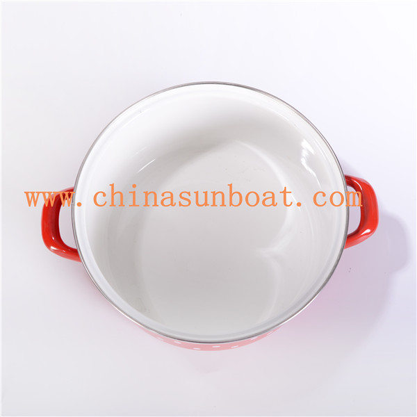 Sunboat Enamel Casserole with Ceramic Handle with Enamel Cover