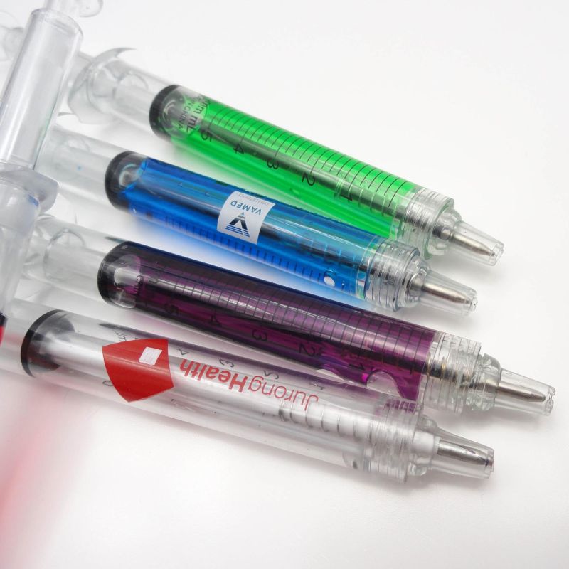 Promotional Multi-Color Plastic Syringe Ball Pen