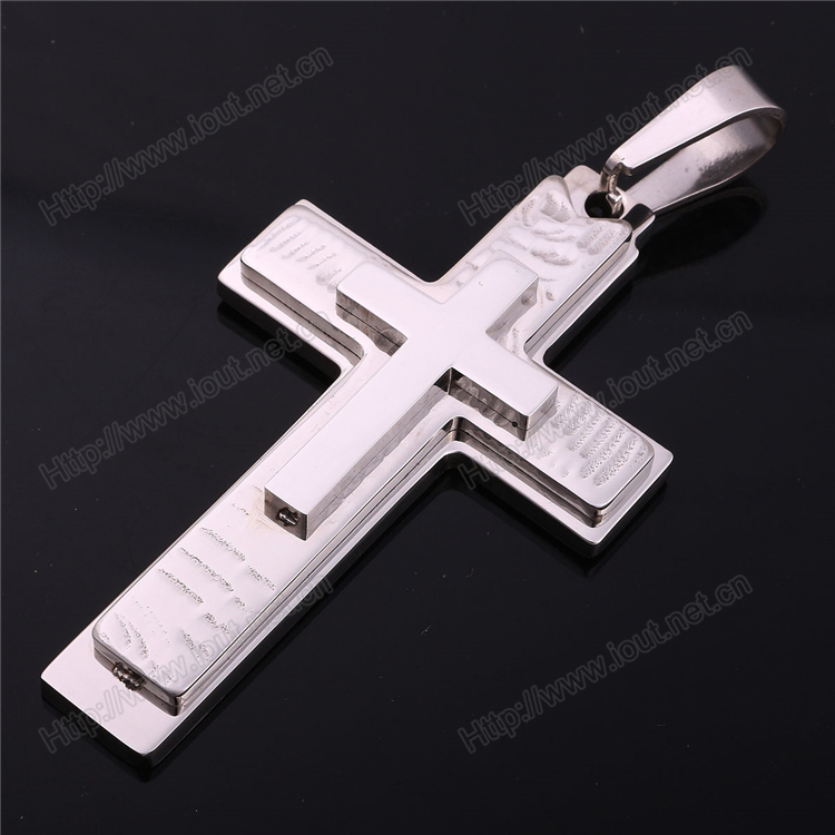 Hot Sale Stainless Steel Bible Cross Pendant Necklace, Stainless Steel Crucifix (st00000)