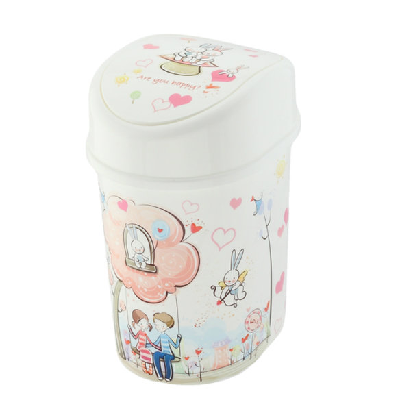 Korean Style Cartoon Flip-on Trash Bin (FF-5234)