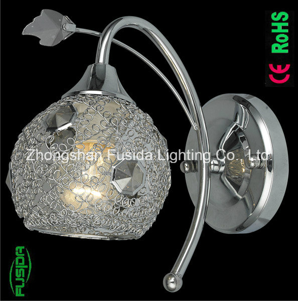 Vintage Iron Bracket Light Crystal Wall Lamp Wall Light for Bedroom