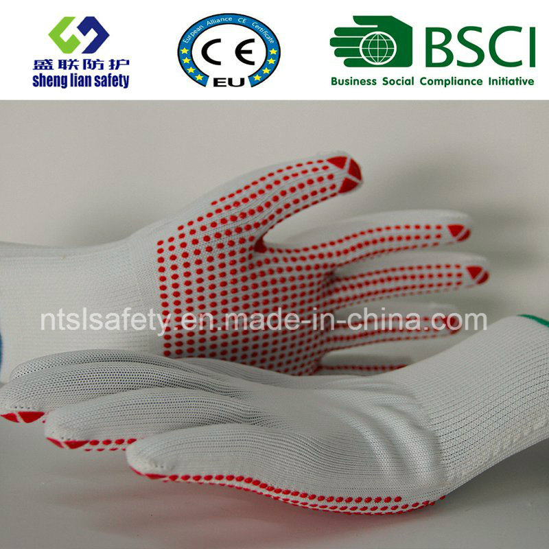13 G Polyester Shell PVC Dots Safety Work Glove