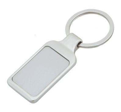 Custom Key Ring, Square Silver Plated Keychain (GZHY-KA-022)