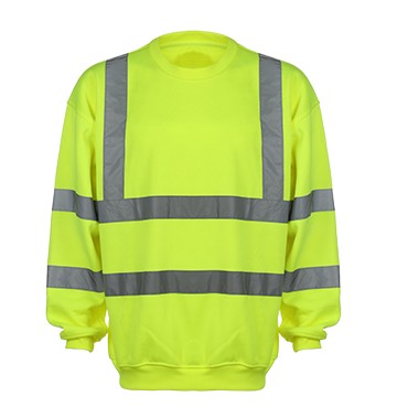 Hivis Reflective Sweatshirt 100% Polyester Fleece