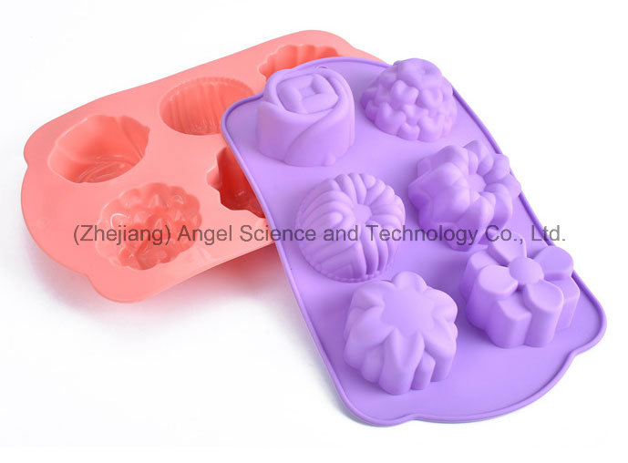 6 Flowers Baking Tool Silicone Cake Mould for Christmas Holiday Sc49