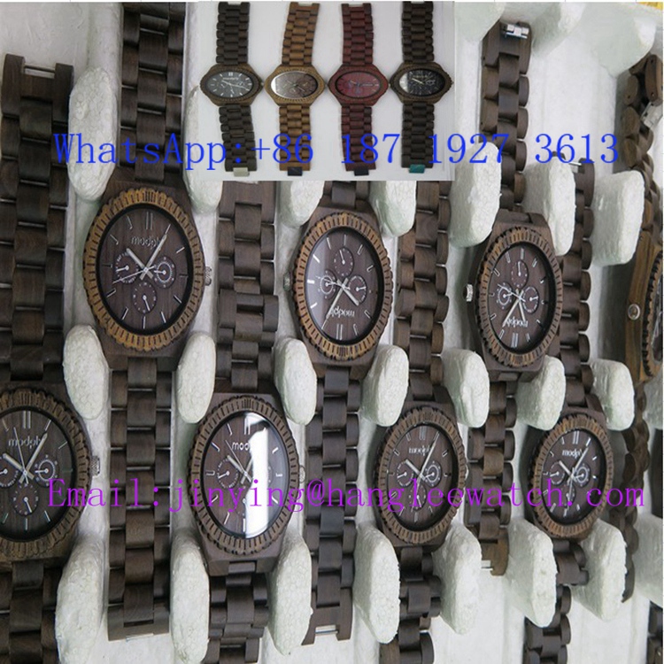 Factory OEM New Style Fashion Sandal Wood Wrist Watch