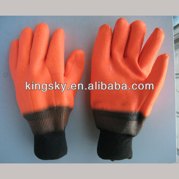 Smooth Finish Foam Liner PVC Winter Work Glove-5124