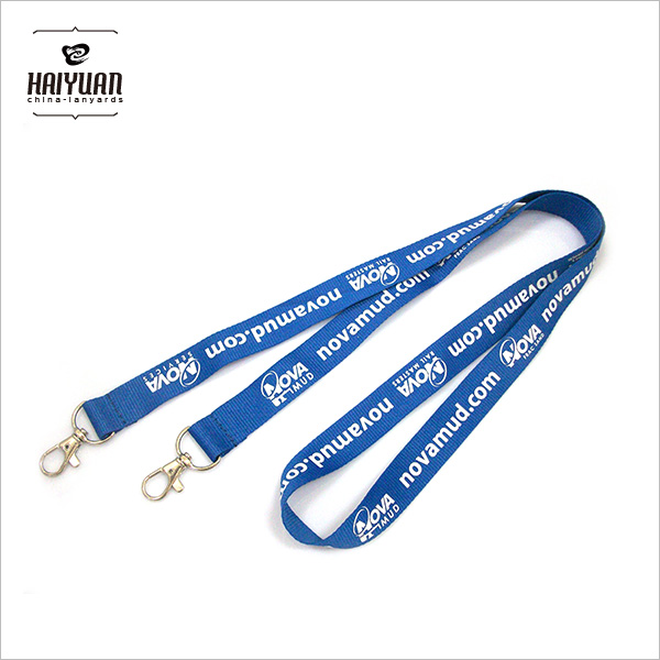 Double Hook Polyester Lanyard for ID Card Holder