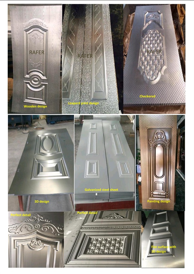 New Design and High Quality 1.5mm Cold Rolled Stamped Steel Door Skin (RA-C004)