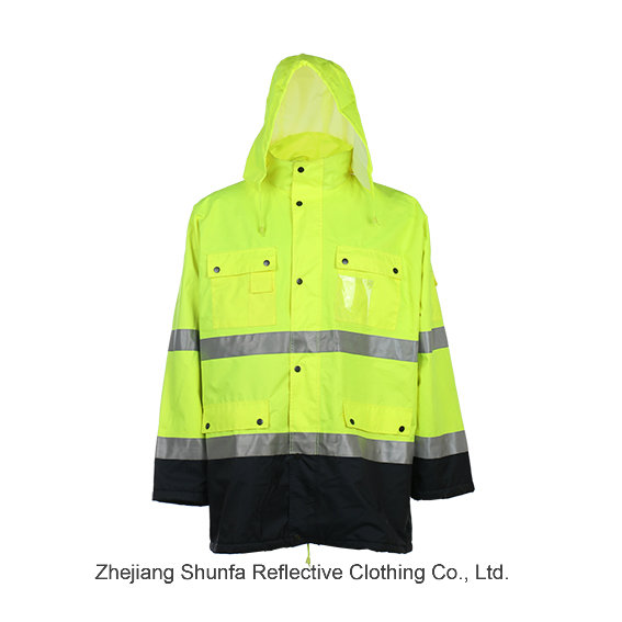 High Visibility Reflective Rain Gear with Wateproof