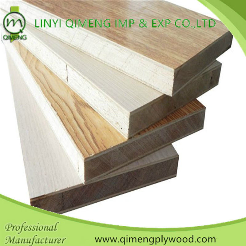 Nature Veneer or Melamine Paper Face 16-18mm Block Board Block Board Plywood with Furniture Useing
