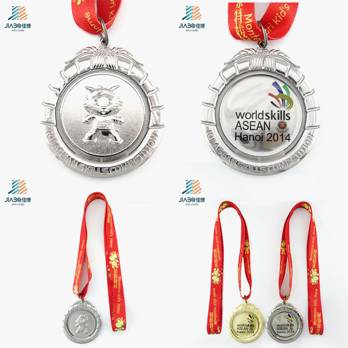 Best Selling 3D Carton Casting Souvenir Custom Silver Medal