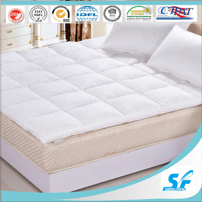 Breathable Baffle Box Down Mattress Topper/Feather Bed