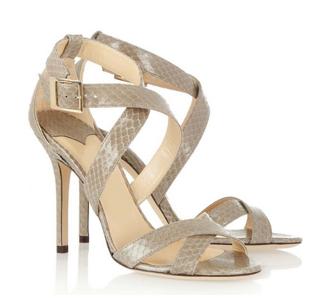 Fashion Snake Pattern High Heel Women Sandals (HS07-6)