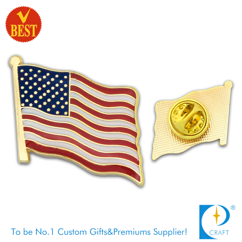 America Flag Pin Badge with Enamel in High Quality