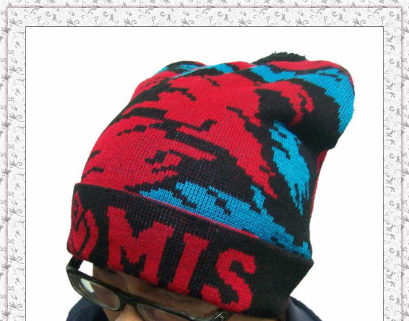 Wholesale Winter Warm Knitted Beanie Hat with Customized Design (1-3582)