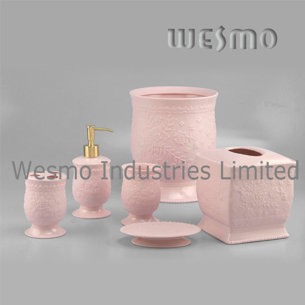 Pink Clay Porcelain Bath Set (WBC0410A)