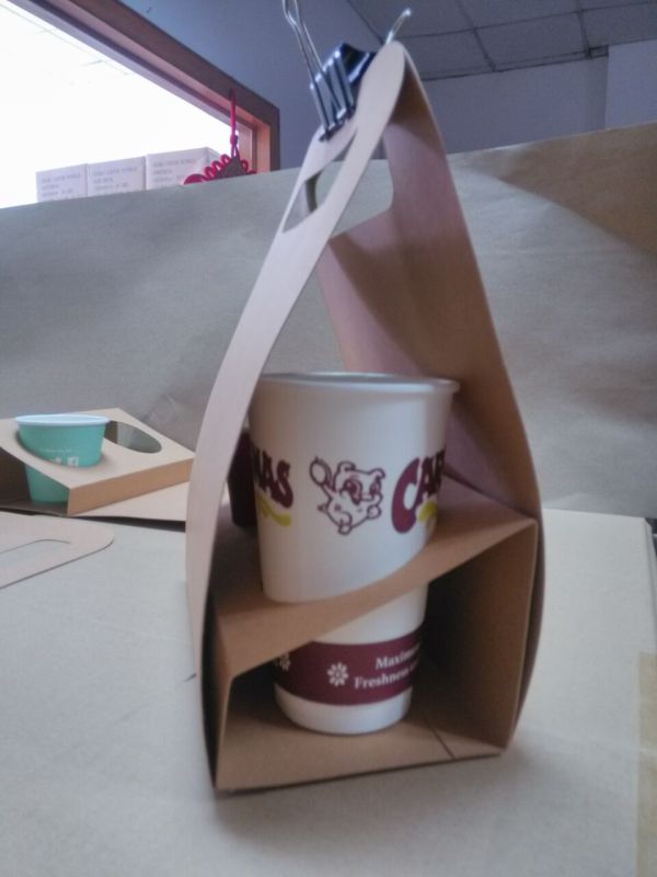 Paper Takeaway Coffee Cup Paper Holder Box