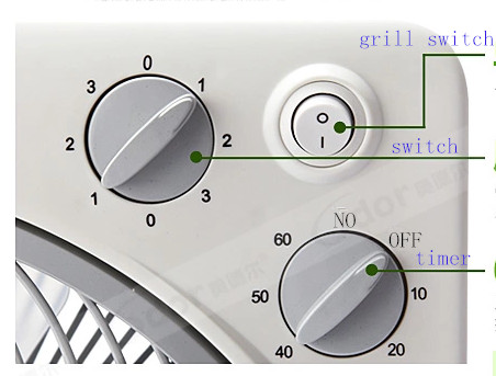 12 Inch New Design Square Quiet Box Fan