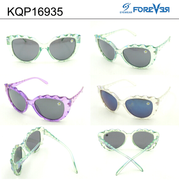 Kqp16935 New Design Beautiful Kids Sunglasses Girls Elegant