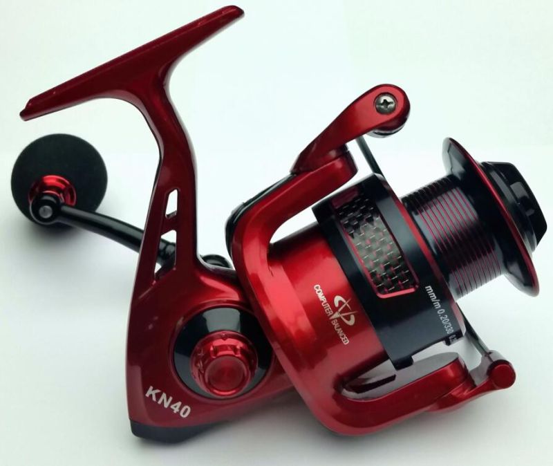 High Quality Fishing Tackle Spinning Fishing Reel with Red Aluminium Spool