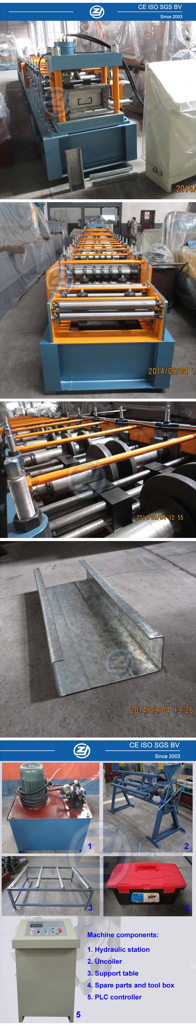 Metal C Purlin Roll Forming Machine