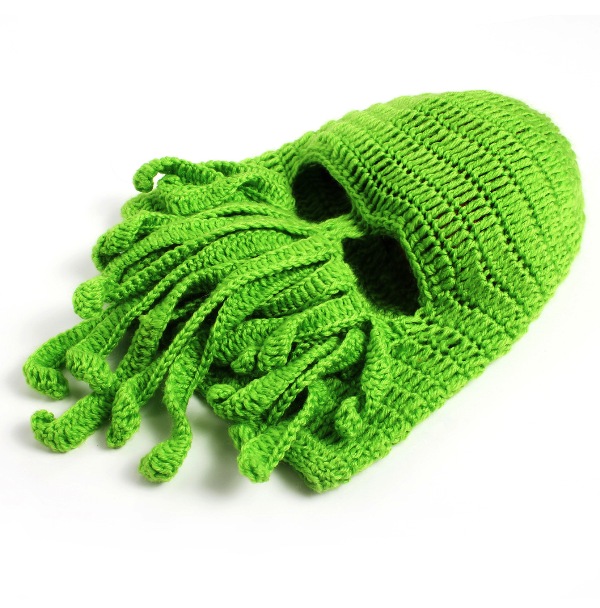 Unique Octopus Mask Hand Made Knitting Knitted Winter Hat