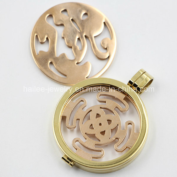 Most Pouplar 33mm Interchangeable Stainless Steel Coin Locket Plate