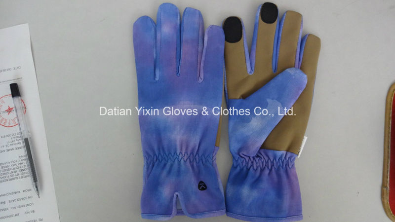 Lycra Fabric Glove-Nubuck Palm Glove-Garden Glove-Labor Glove-Work Glove