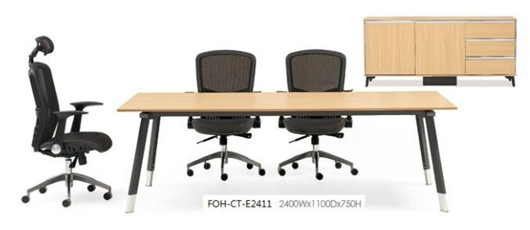 Top Selling 8 Person Modern Conference Table with Metal Legs (FOH-CT-E2412)