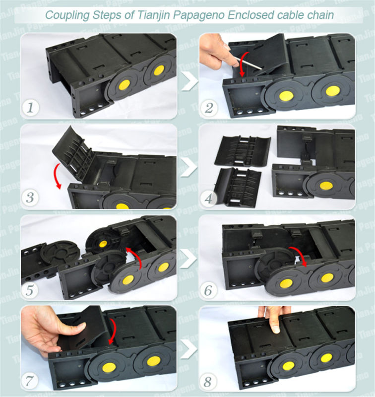 Enclosed Type Electrical Nylon Drag Cable Chain