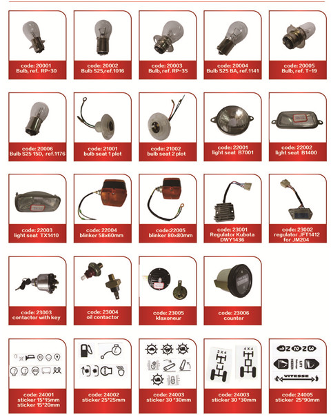 Japanese Tractor Spare Parts for Yarmar Tractors (TU400)