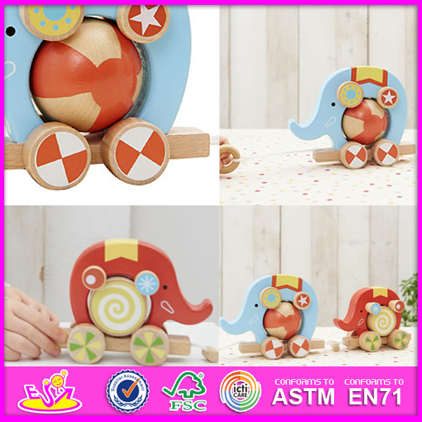 Lovely Toy Wooden Pull and Push Toy for Kids, Wooden Toy DIY Push Toy for Children, Cute Design Wooden Pull Toy for Baby W05b075