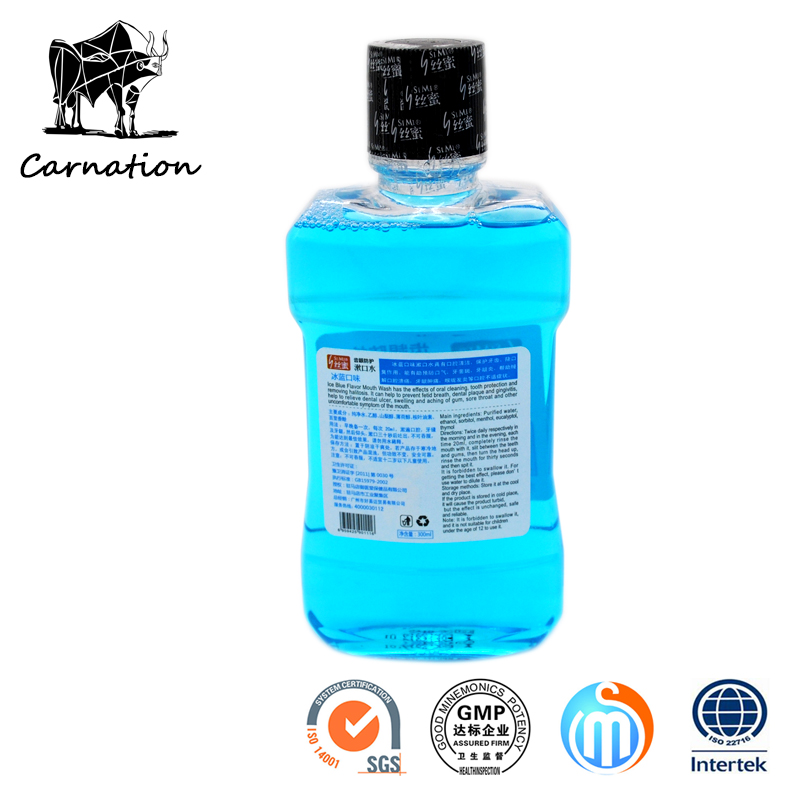 300ml Simi Ice Blue Flavor Mouth Wash for Person Care